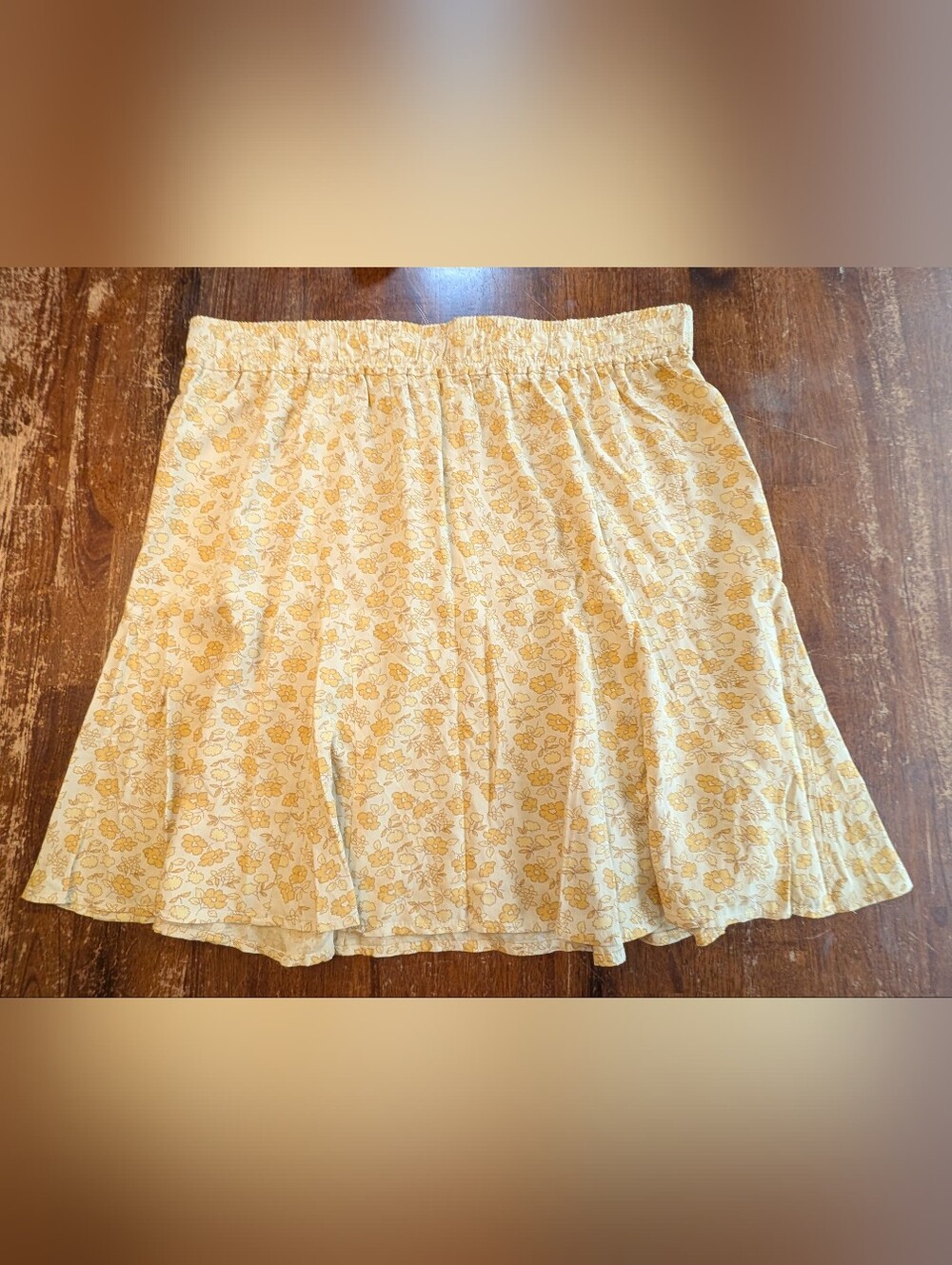 Madewell Floral Skirt Womens XL Yellow Flowy Girlhoodcore Contemporary Used